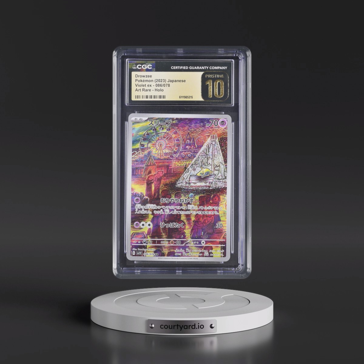 2023 Violet ex #086/078 Drowzee - Art Rare Holo (CGC 10 PRISTINE)