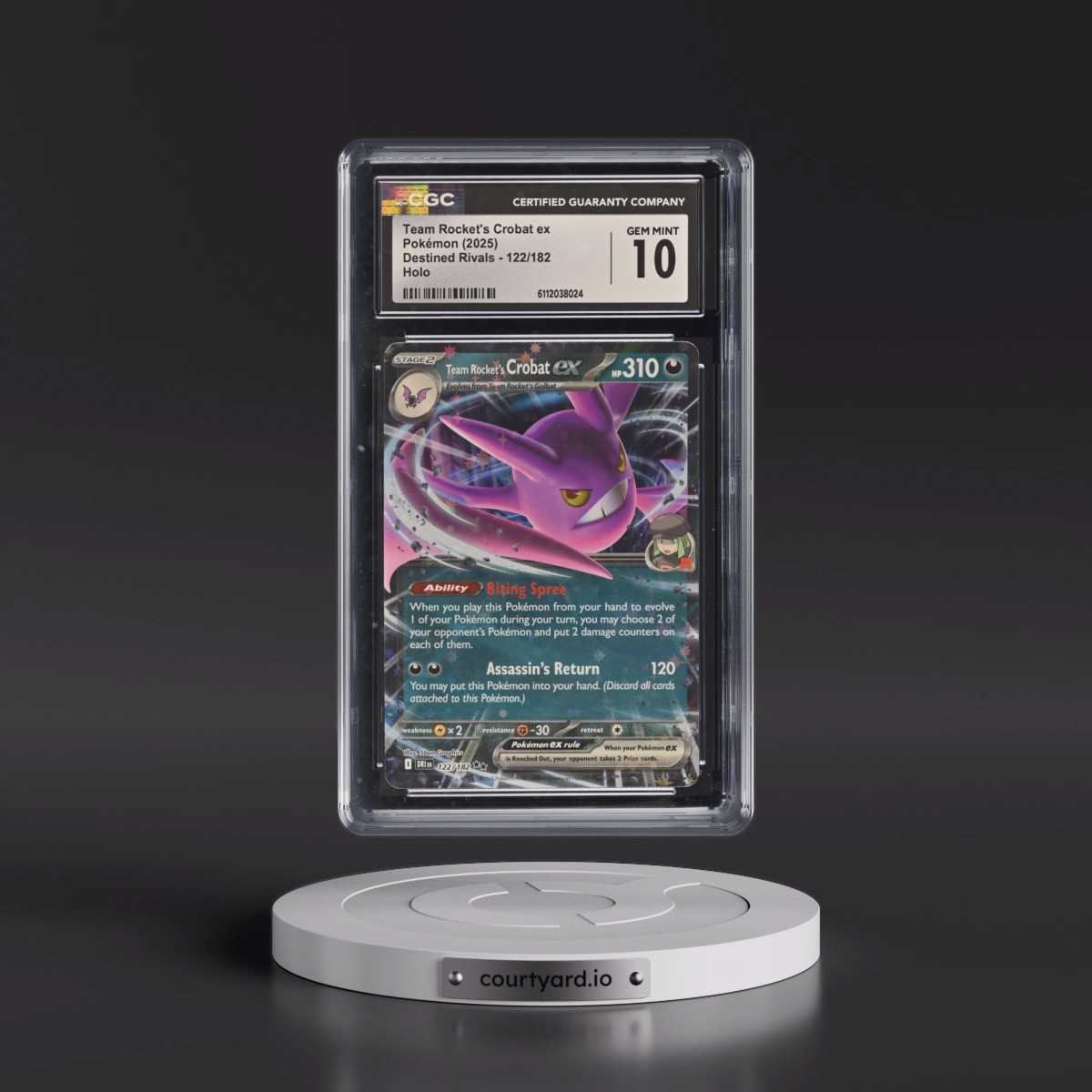 2025 Destined Rivals - DRI EN #122/182 Team Rocket's Crobat ex - Holo (CGC 10 GEM MINT)