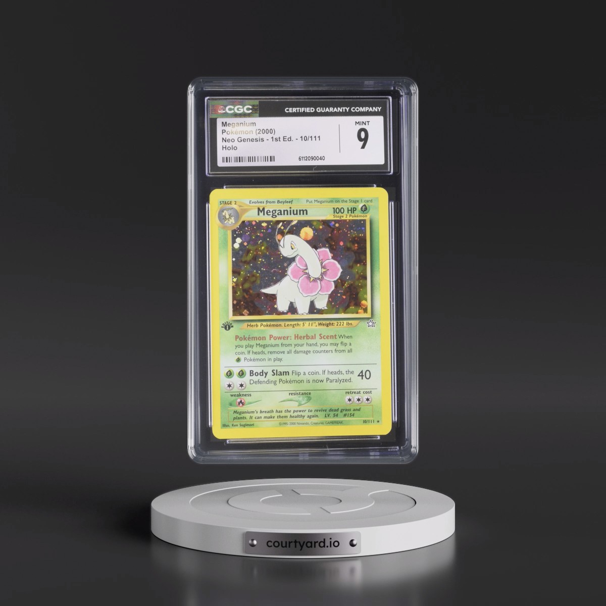 2000 Neo Genesis #10/111 Meganium - 1st Edition Holo (CGC 9 MINT)