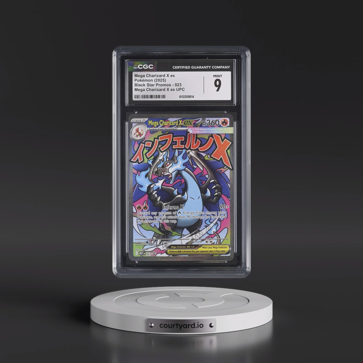 2025 Black Star Promos - Mega Evolution MEP EN #023 Mega Charizard X ex - Mega Charizard X ex Ultra Premium Collection (Holo) (CGC 9 MINT)