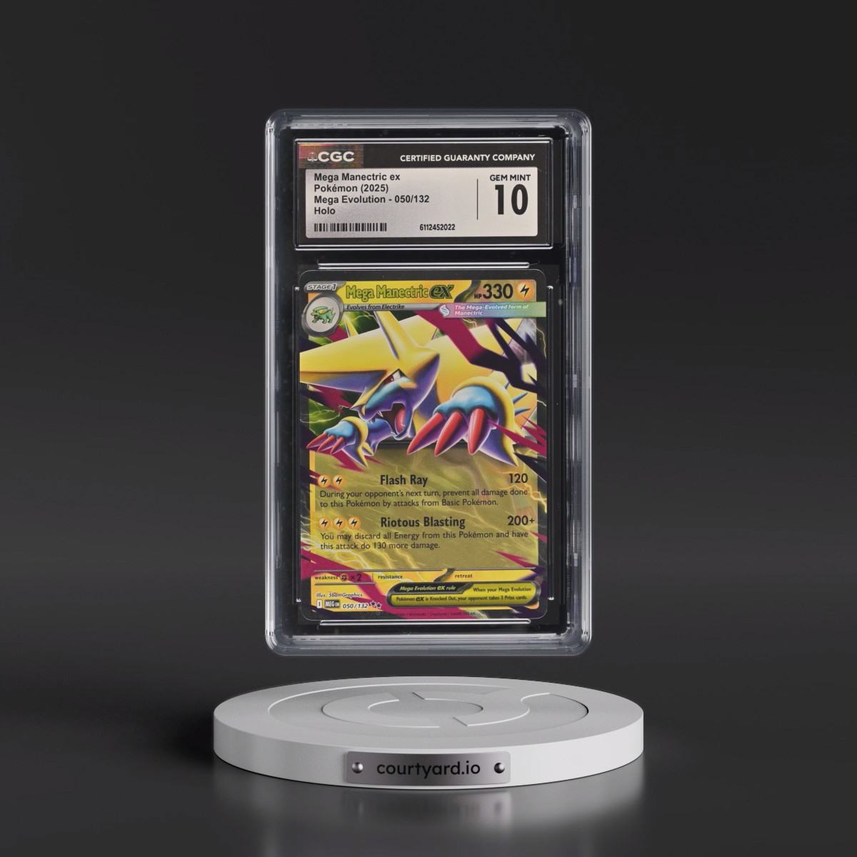 2025 Mega Evolution - MEG EN #050/132 Mega Manectric ex - Holo (CGC 10 GEM MINT)
