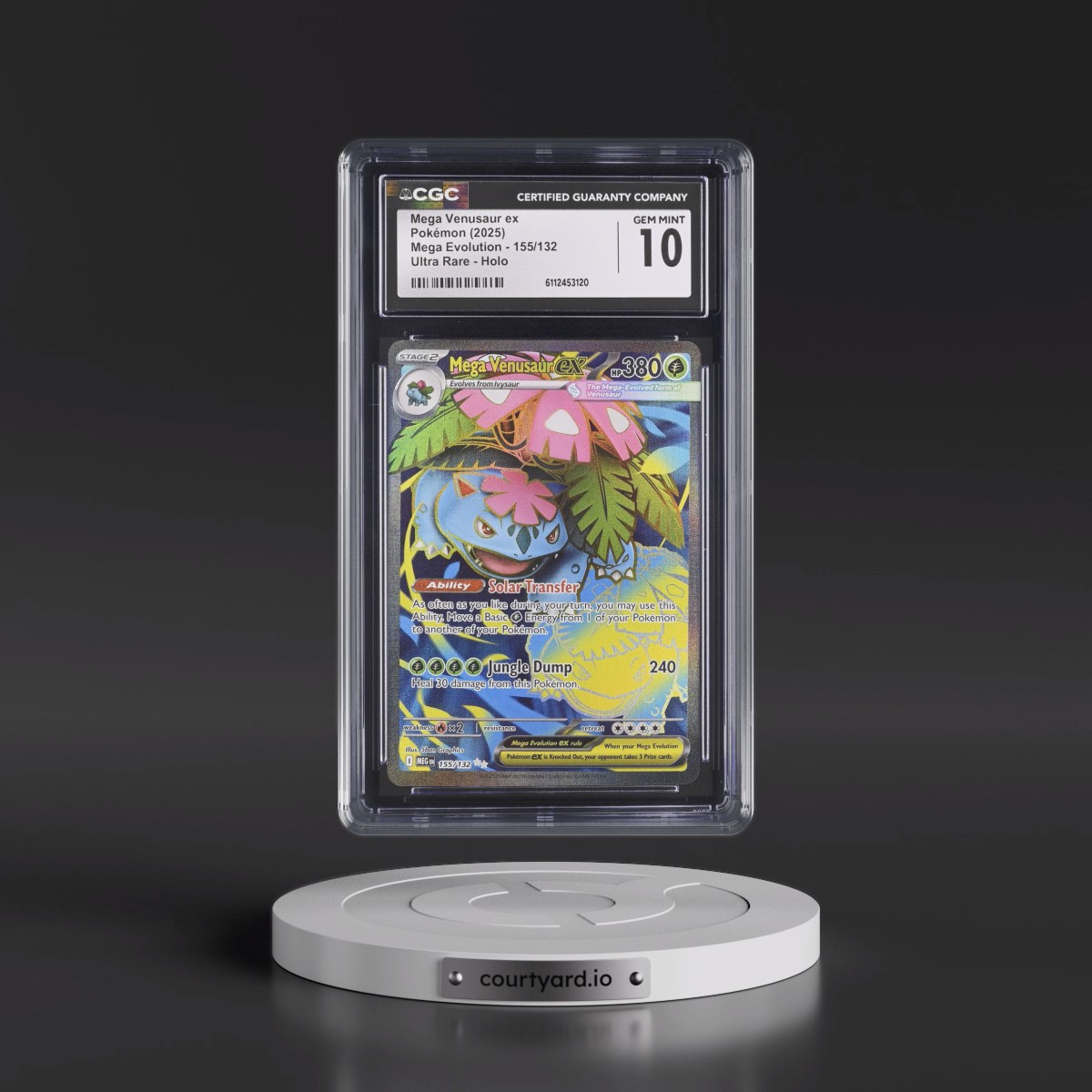 2025 Mega Evolution - MEG EN #155/132 Mega Venusaur ex - Ultra Rare Holo (CGC 10 GEM MINT)