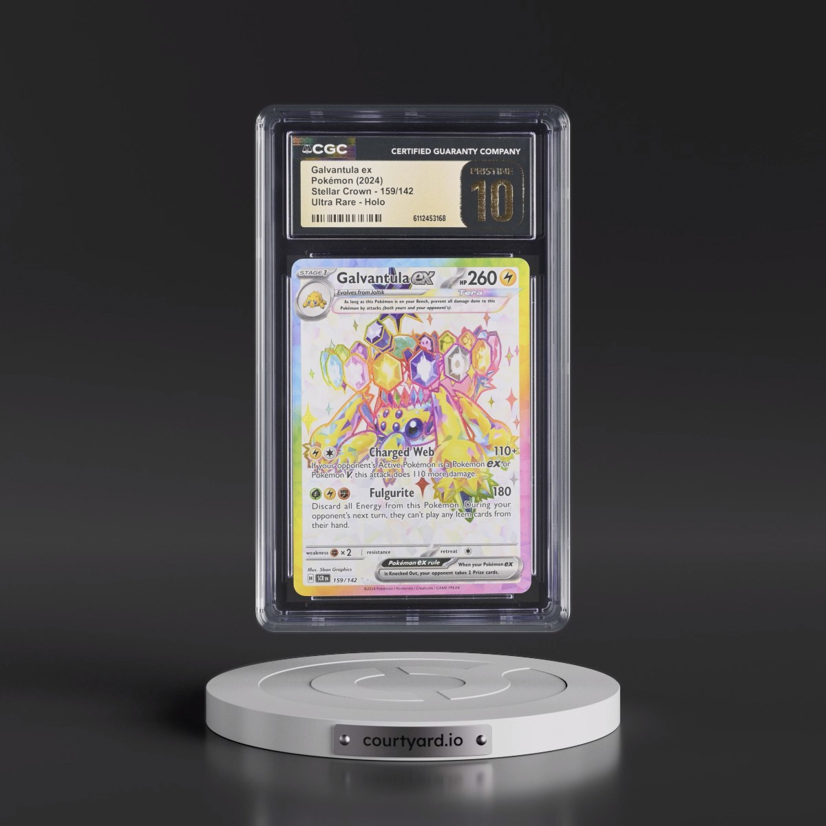 2024 Stellar Crown - SCR EN #159/142 Galvantula ex - Ultra Rare Holo (CGC 10 PRISTINE)