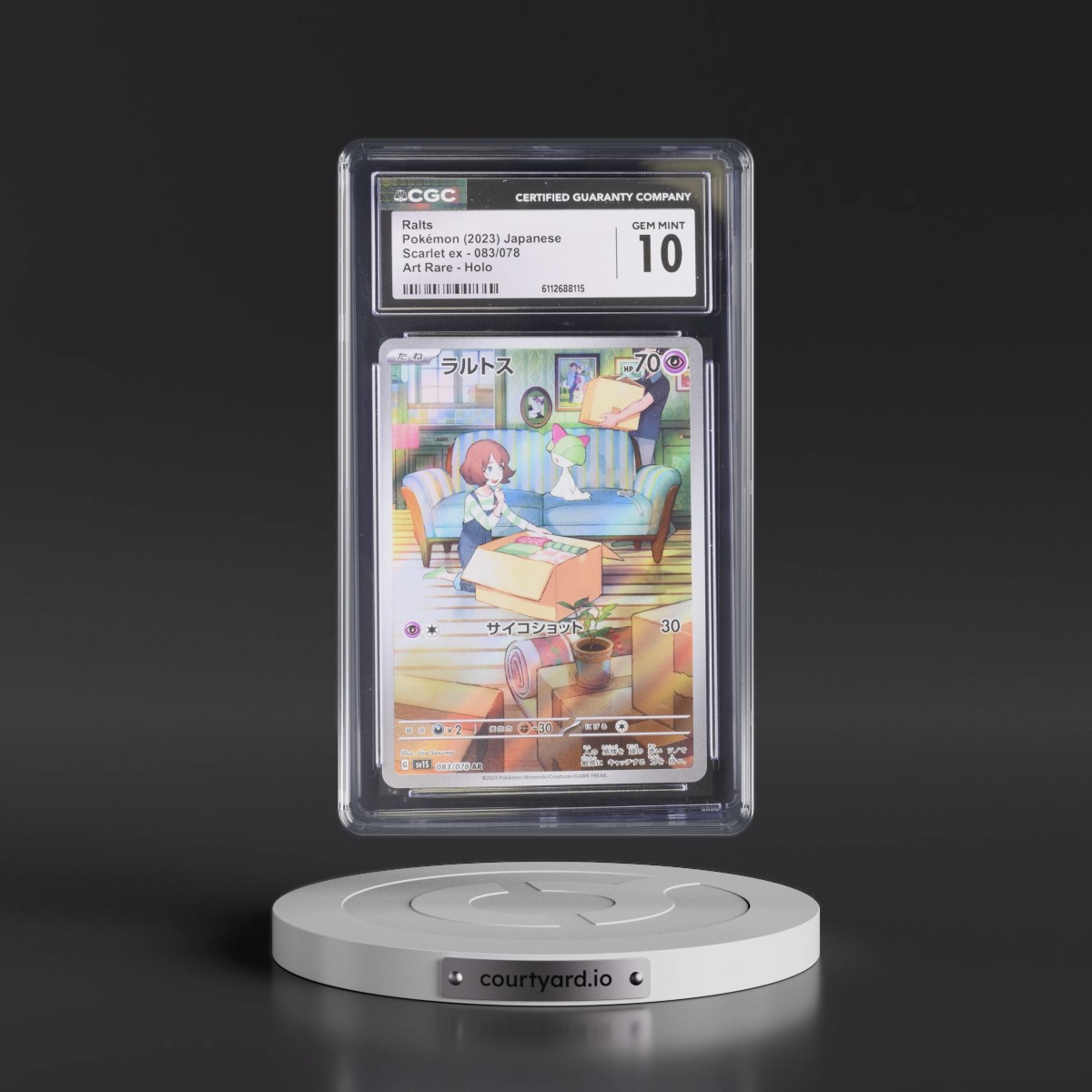 2023 Scarlet ex #083/078 Ralts - Art Rare Holo (CGC 10 GEM MINT)