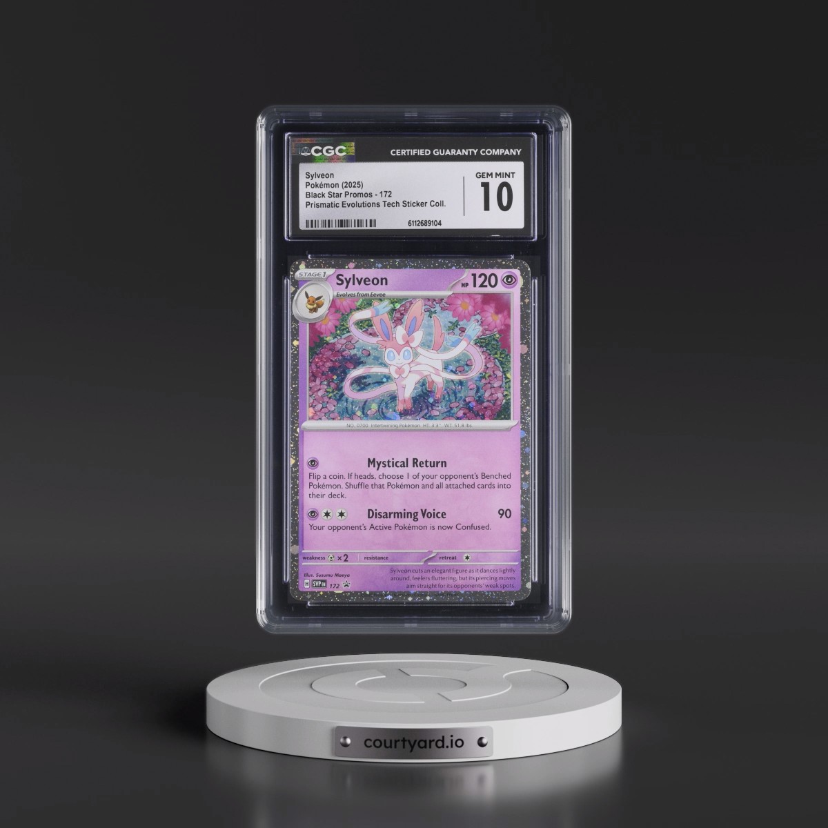 2023 Black Star Promos - Scarlet & Violet SVP EN #172 Sylveon - Prismatic Evolutions Tech Sticker Collection (Cosmos Holo) (CGC 10 GEM MINT)