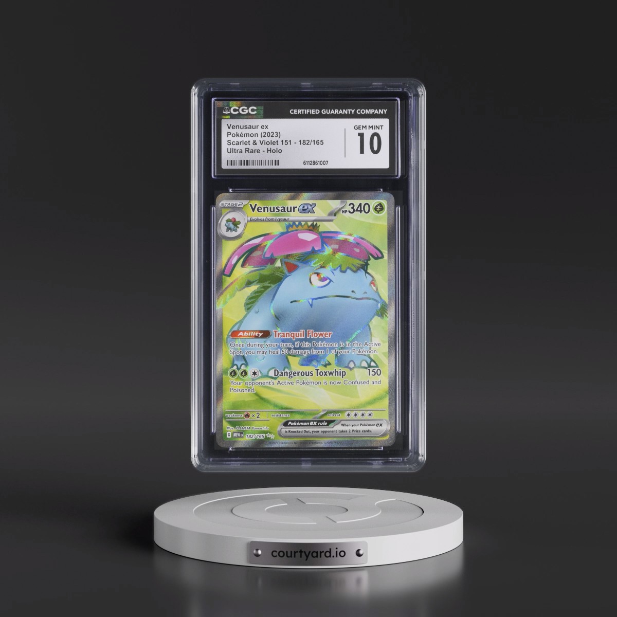 2023 Scarlet & Violet 151 - MEW EN #182/165 Venusaur ex - Ultra Rare Holo (CGC 10 GEM MINT)