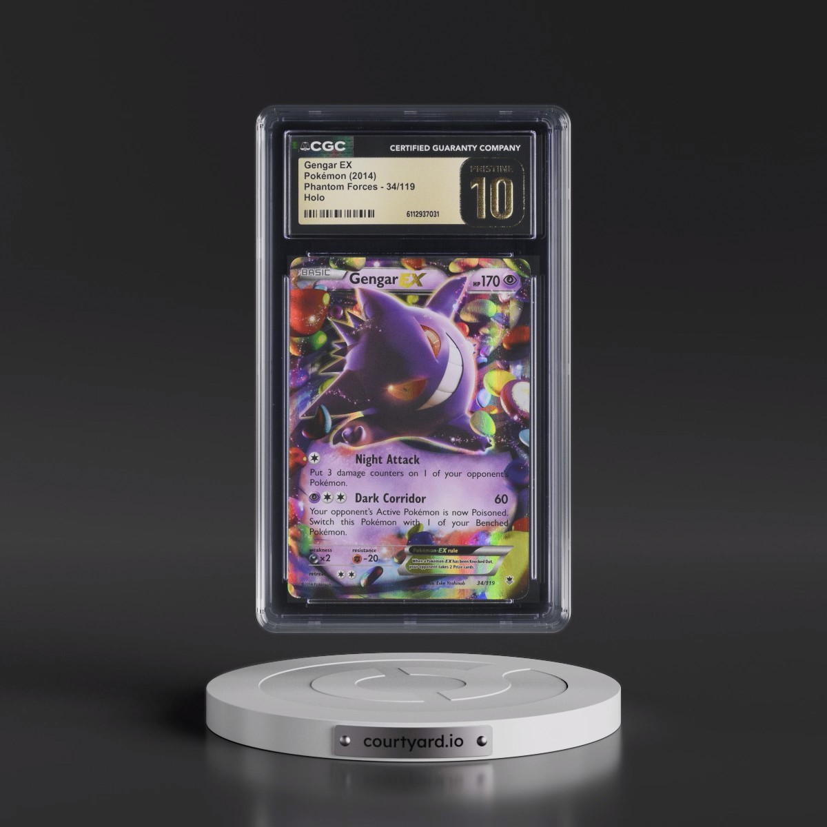 2014 Phantom Forces #34/119 Gengar EX - Holo (CGC 10 PRISTINE)