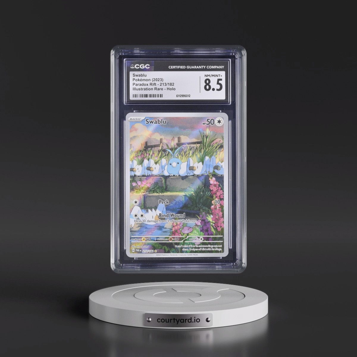 2023 Paradox Rift - PAR EN #213/182 Swablu - Illustration Rare Holo (CGC 8.5 NM-MT+)