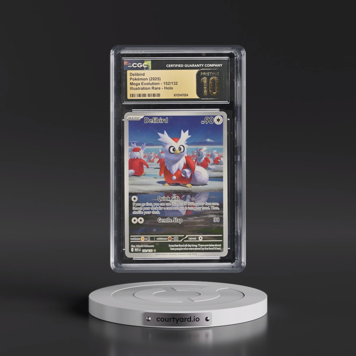 2025 Mega Evolution - MEG EN #152/132 Delibird - Illustration Rare Holo (CGC 10 PRISTINE)