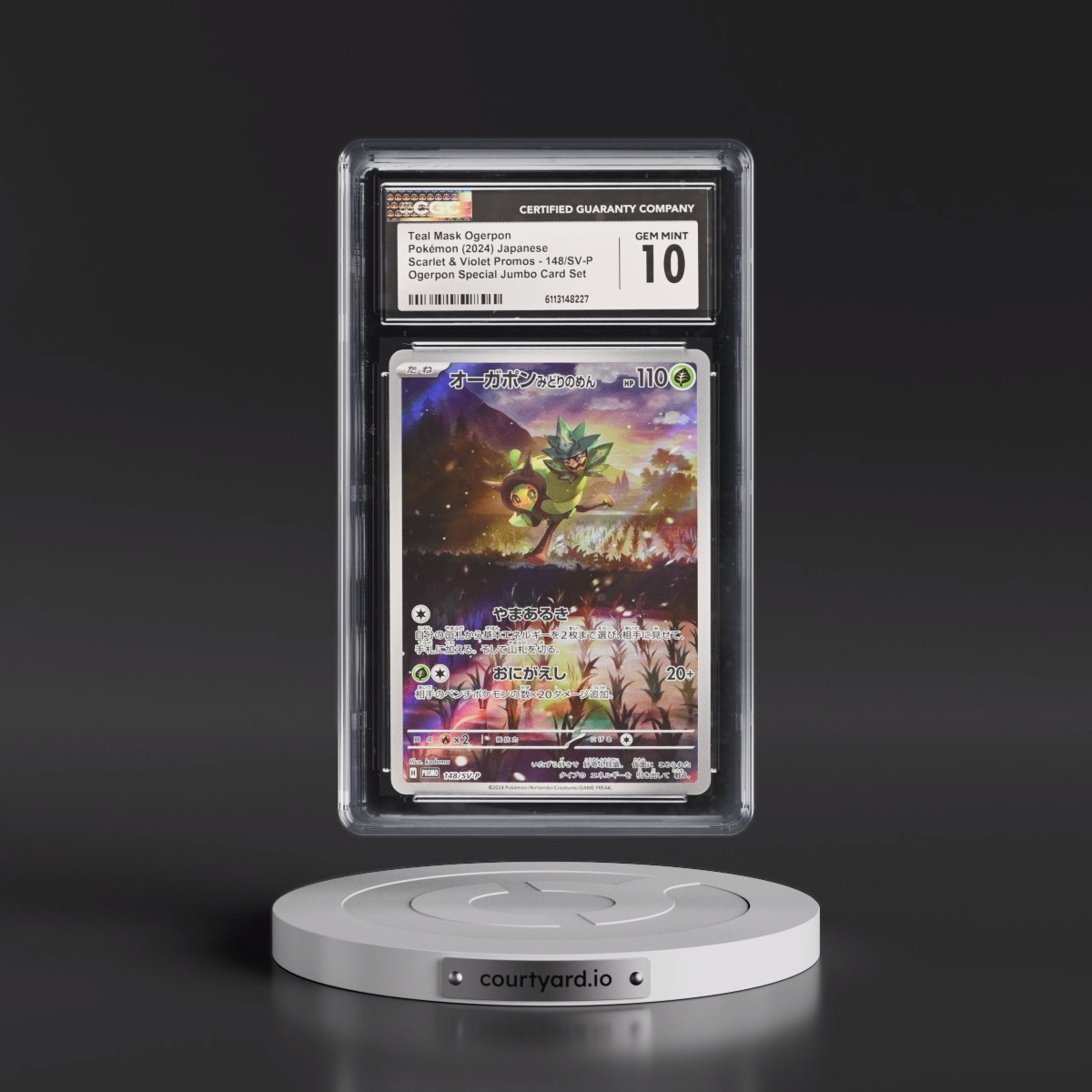 2022 Scarlet & Violet Promos #148/SV-P Teal Mask Ogerpon - Ogerpon Special Jumbo Card Set (CGC 10 GEM MINT)