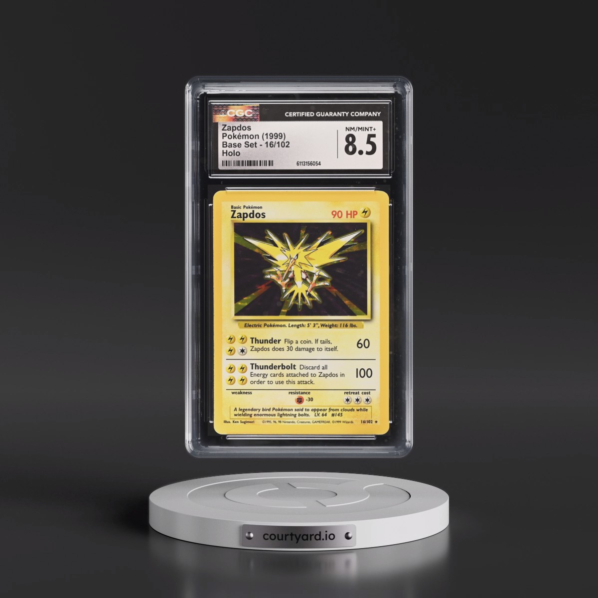 1999 Base Set #16/102 Zapdos - Holo (CGC 8.5 NM-MT+)