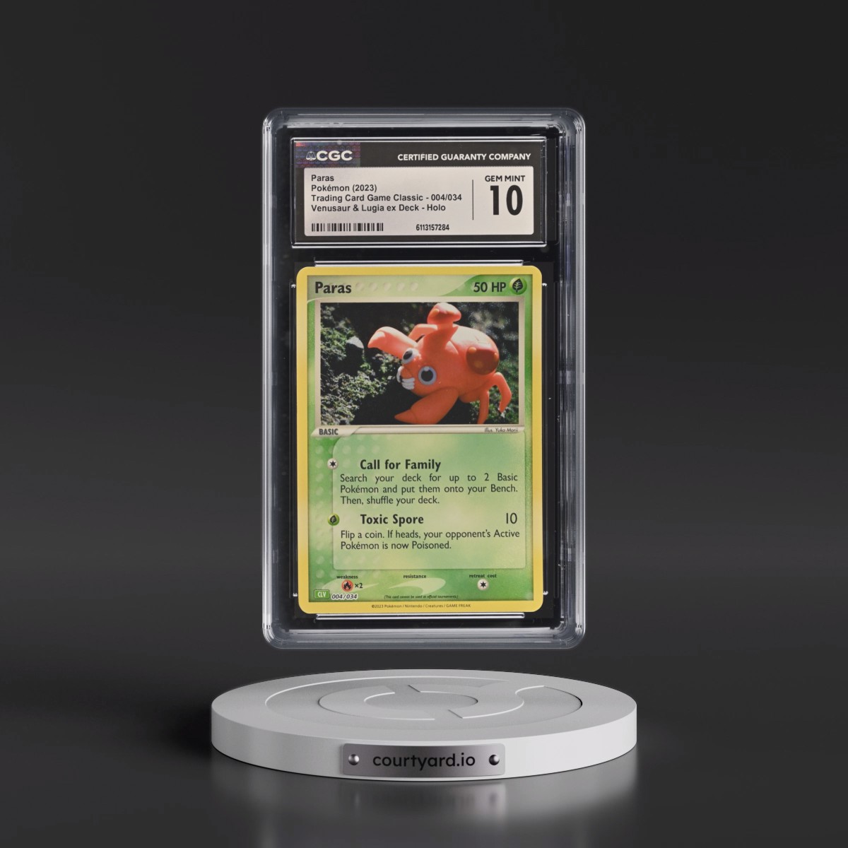 2023 Trading Card Game Classic - CLV, CLC, CLB #004/034 Paras - Venusaur & Lugia ex Deck - CLV Holo (CGC 10 GEM MINT)