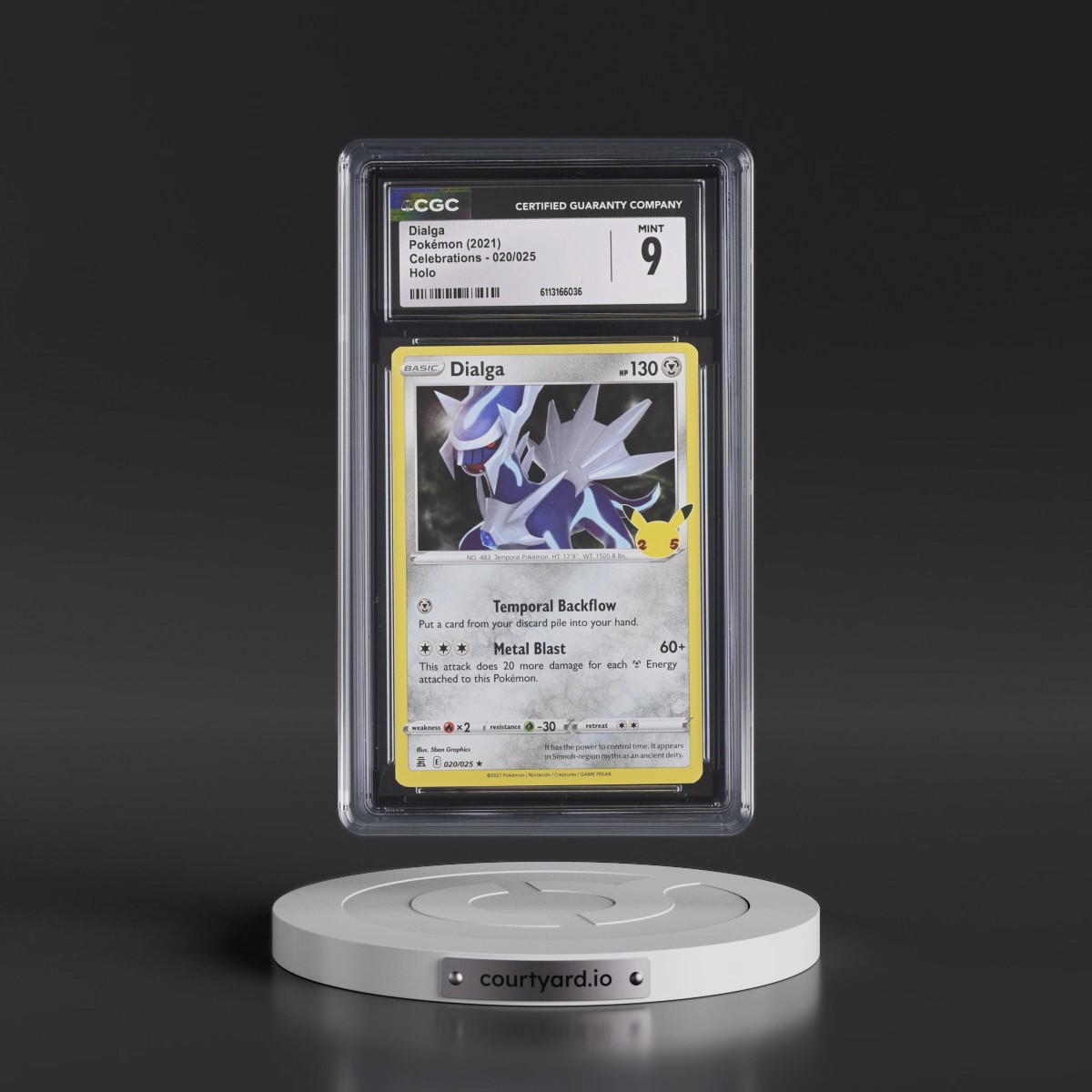 2021 Celebrations #020/025 Dialga - Holo (CGC 9 MINT)