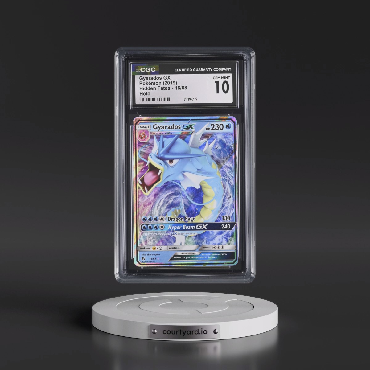 2019 Hidden Fates #16/68 Gyarados GX - Holo (CGC 10 GEM MINT)