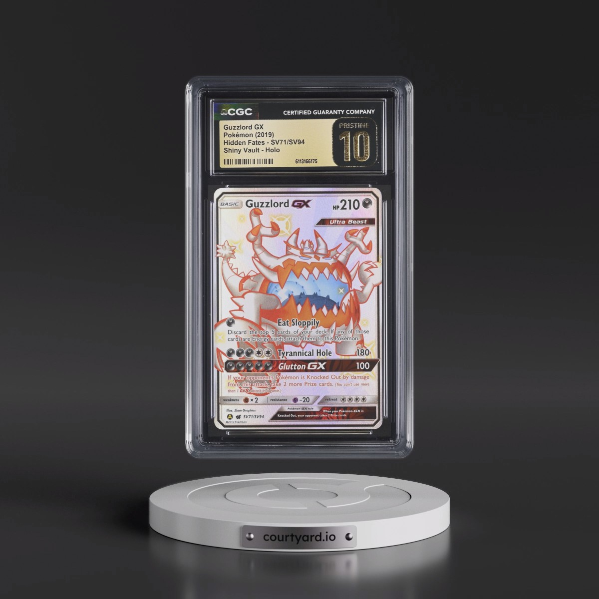 2019 Hidden Fates #SV71/SV94 Guzzlord GX - Shiny Vault Holo (CGC 10 PRISTINE)