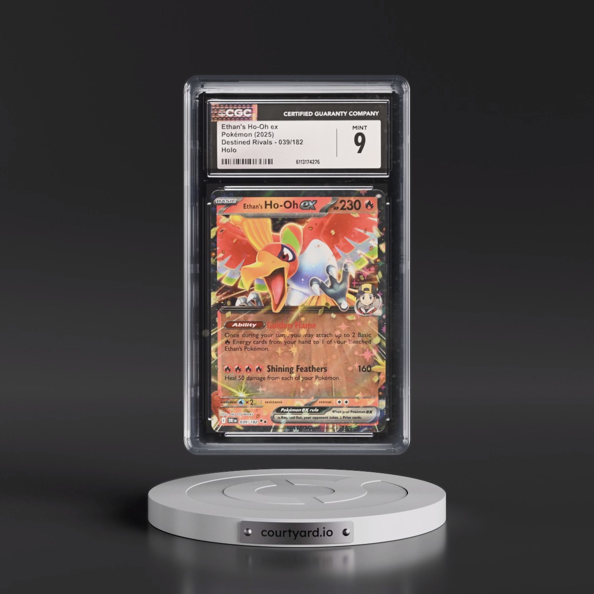2025 Destined Rivals - DRI EN #039/182 Ethan's Ho-Oh ex - Holo (CGC 9 MINT)