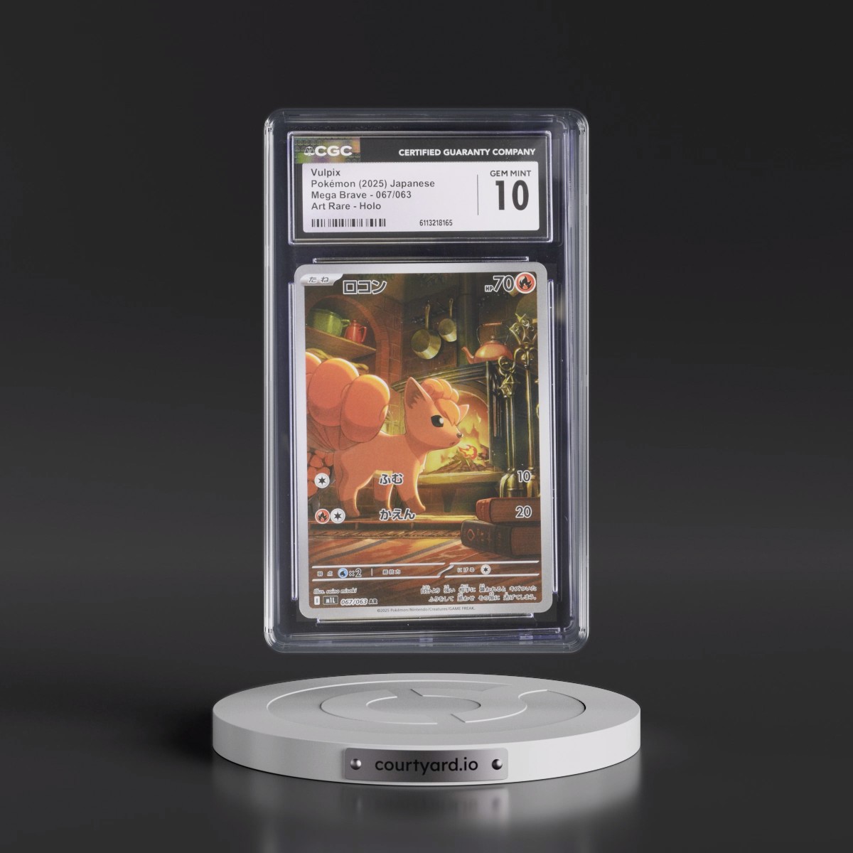 2025 Mega Brave - M1L #067/063 Vulpix - Art Rare Holo (CGC 10 GEM MINT)