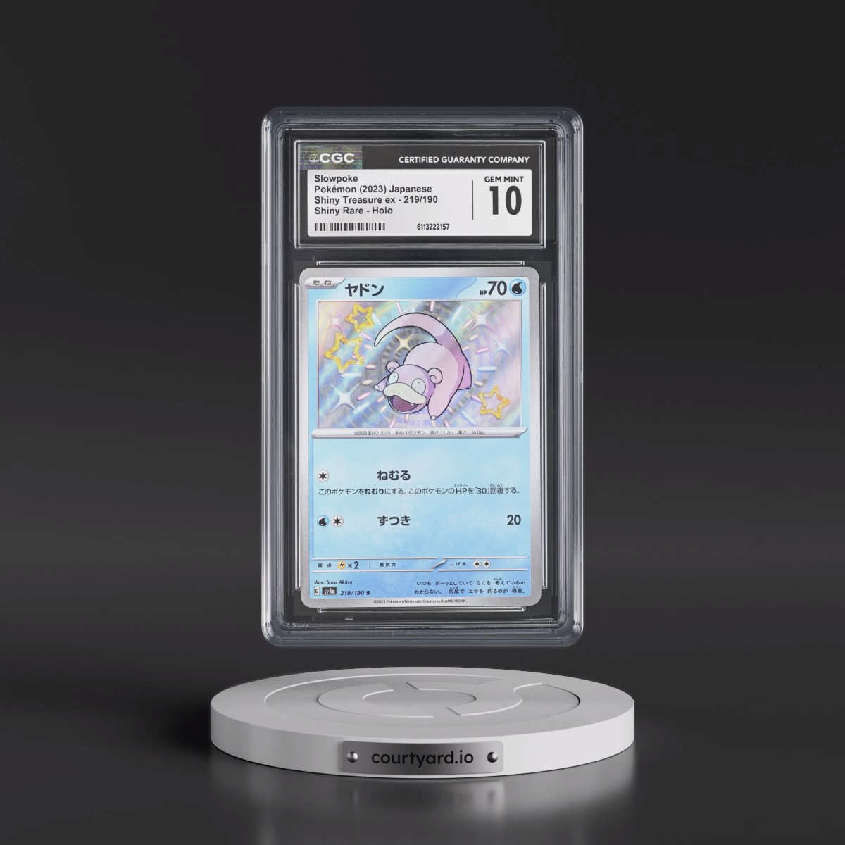 2023 Shiny Treasure ex #219/190 Slowpoke - Shiny Rare Holo (CGC 10 GEM MINT)