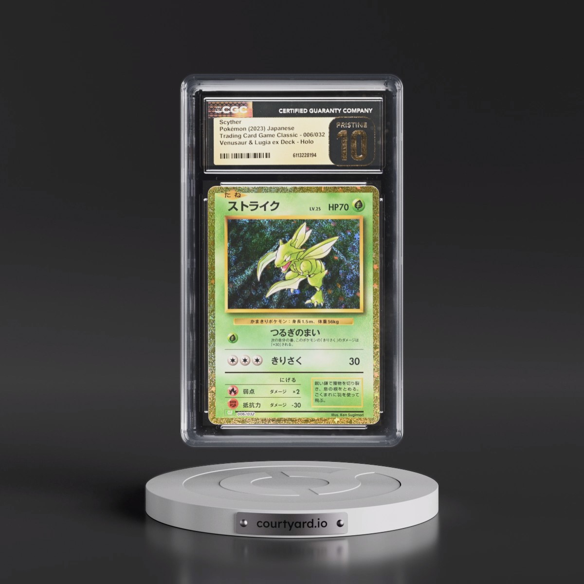 2023 Trading Card Game Classic - CLF, CLL, CLK #006/032 Scyther - Venusaur & Lugia ex Deck - CLF Holo (CGC 10 PRISTINE)