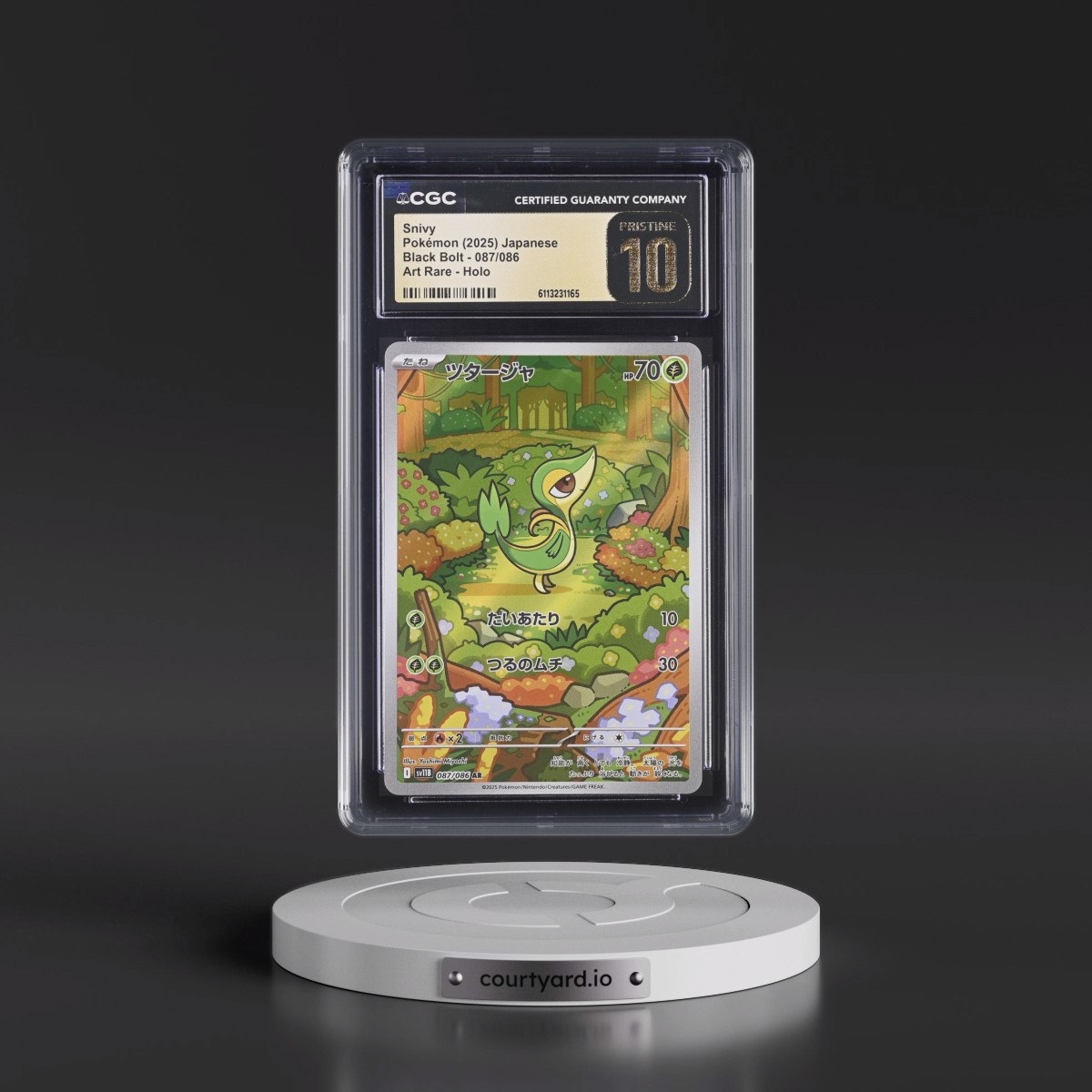2025 Black Bolt - sv11B Snivy - Art Rare Holo #087/086 CGC 10