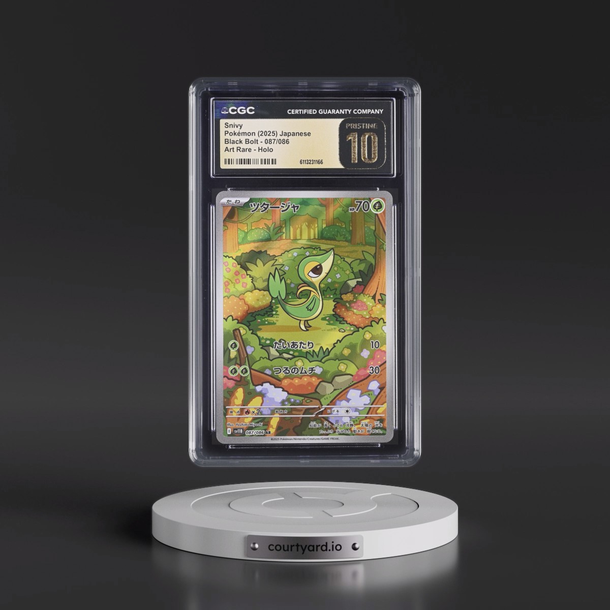2025 Black Bolt - sv11B #087/086 Snivy - Art Rare Holo (CGC 10 PRISTINE)
