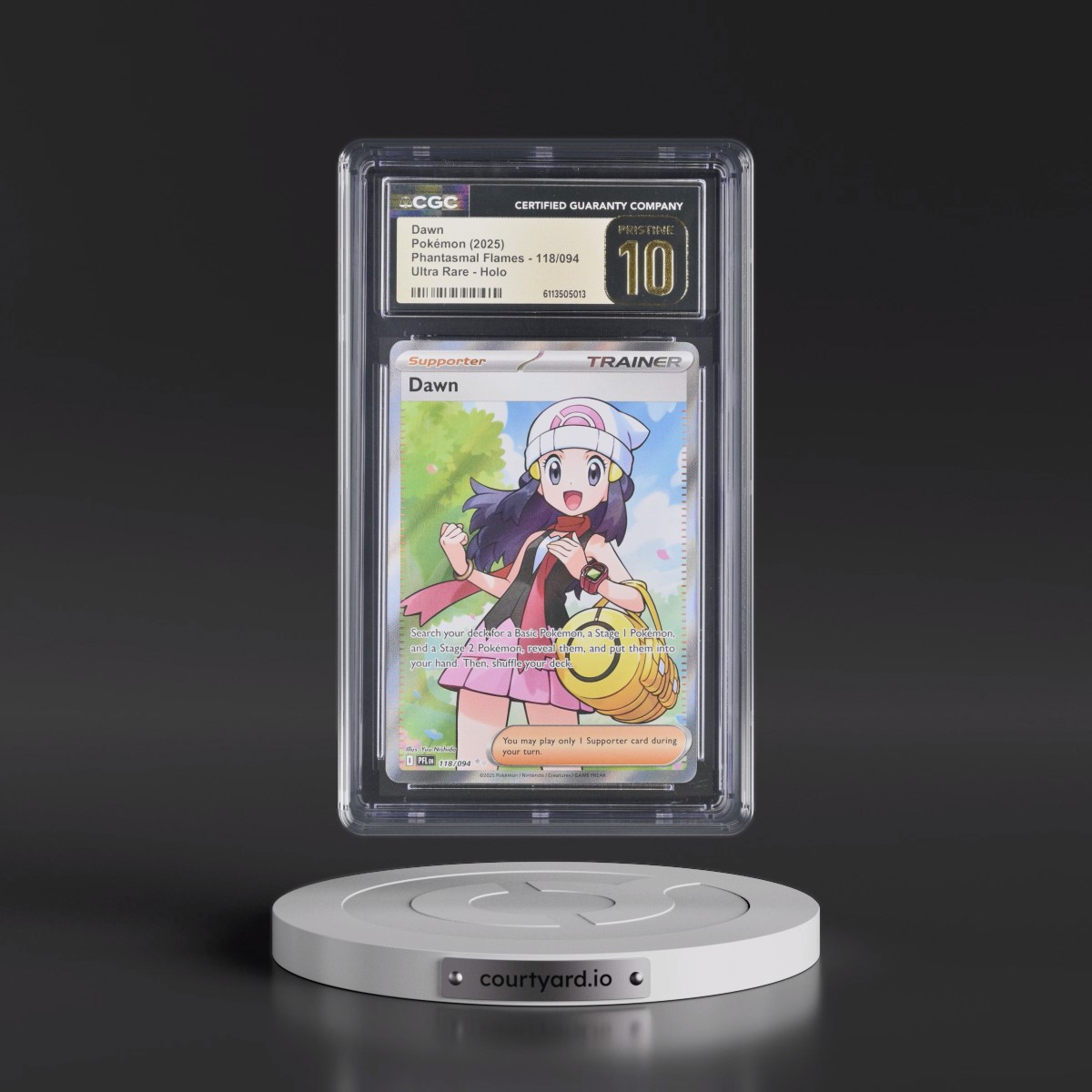 2025 Phantasmal Flames - PFL EN #118/094 Dawn - Ultra Rare Holo (CGC 10 PRISTINE)