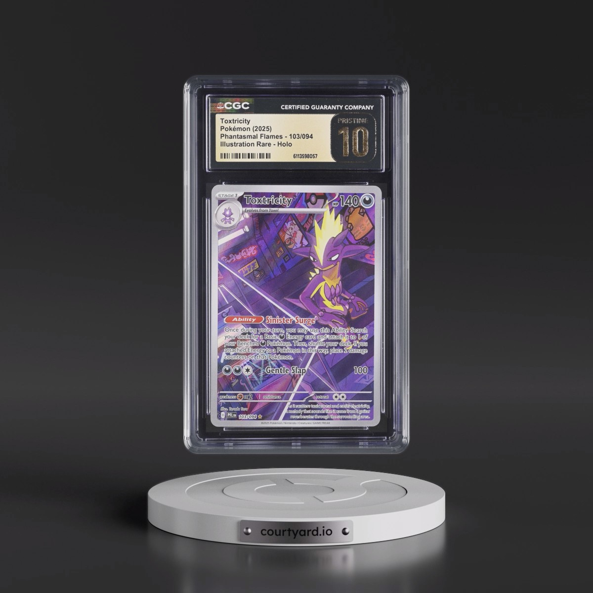 2025 Phantasmal Flames - PFL EN #103/094 Toxtricity - Illustration Rare Holo (CGC 10 PRISTINE)