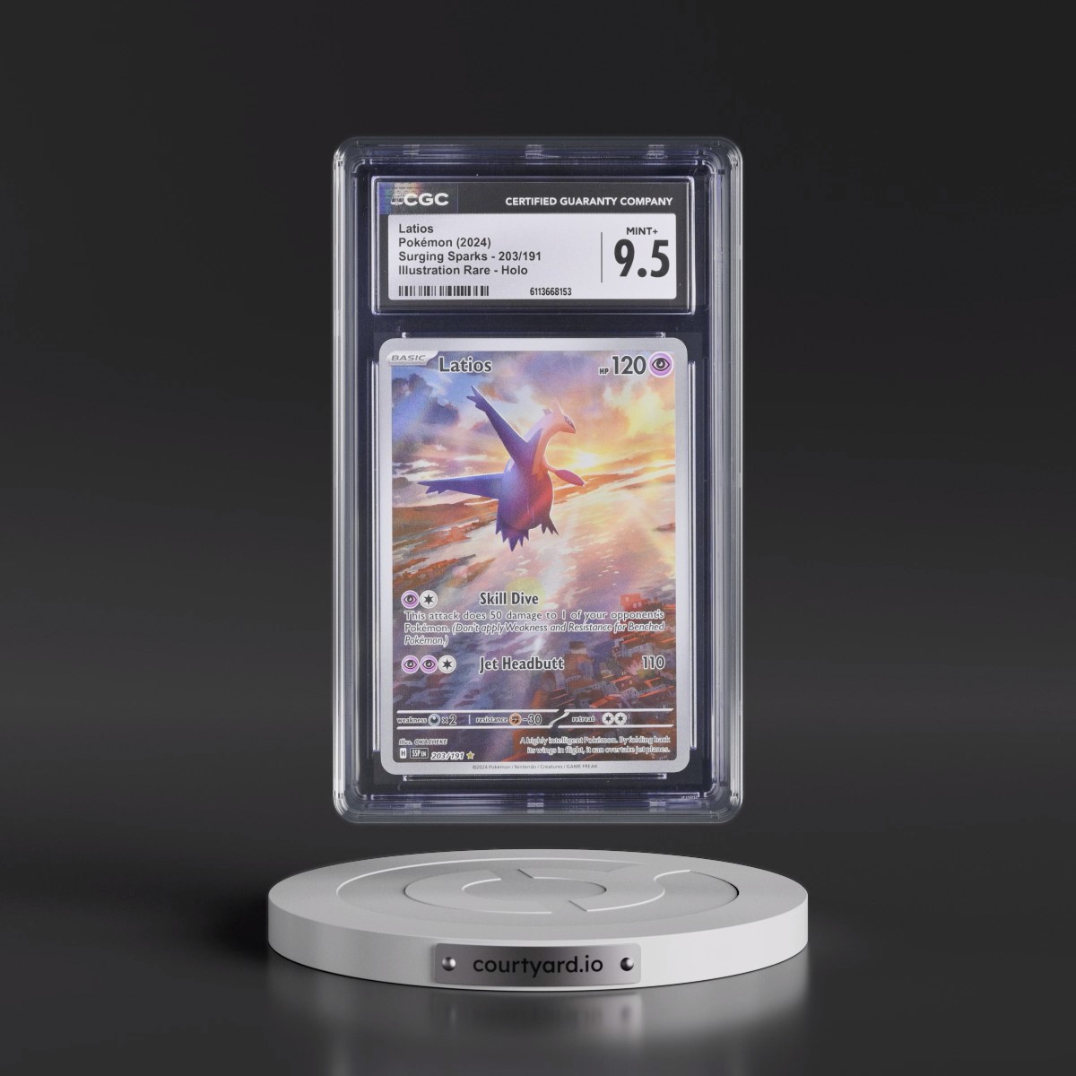 2024 Surging Sparks - SSP EN #203/191 Latios - Illustration Rare Holo (CGC 9.5 MINT+)