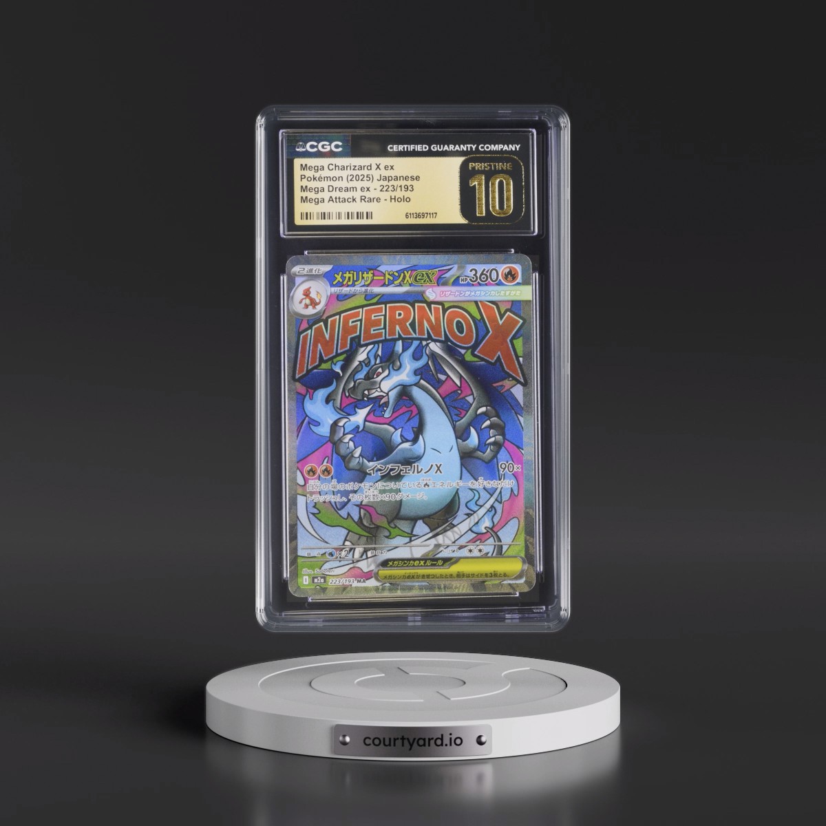 2025 Pokémon M2a-Mega Dream EX #223 Mega Charizard X EX - Holo Mega Attack Rare (CGC 10 PRISTINE)
