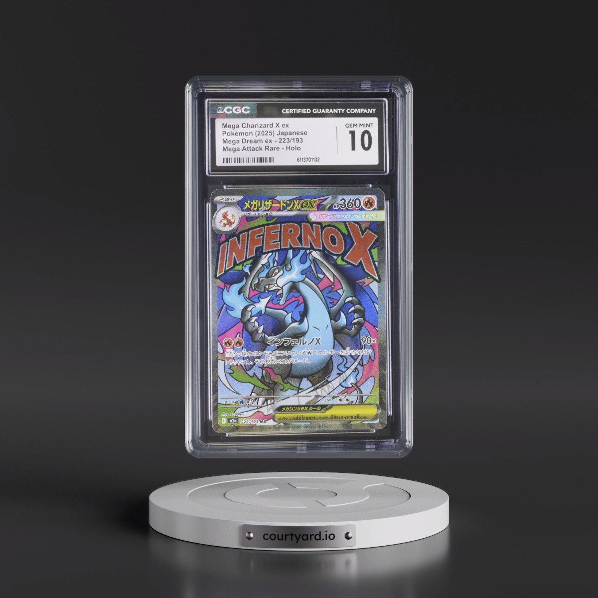 2025 Mega Dream ex - M2a #223/193 Mega Charizard X ex - Mega Attack Rare Holo (CGC 10 GEM MINT)