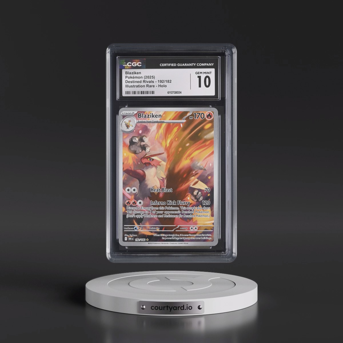 2025 Destined Rivals - DRI EN #192/182 Blaziken - Illustration Rare Holo (CGC 10 GEM MINT)