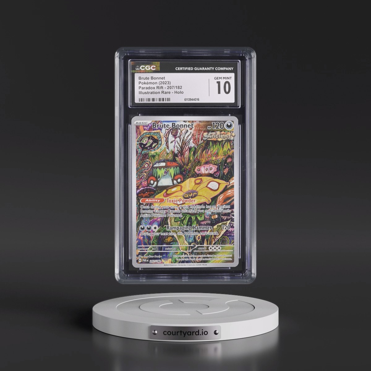 2023 Paradox Rift - PAR EN #207/182 Brute Bonnet - Illustration Rare Holo (CGC 10 GEM MINT)