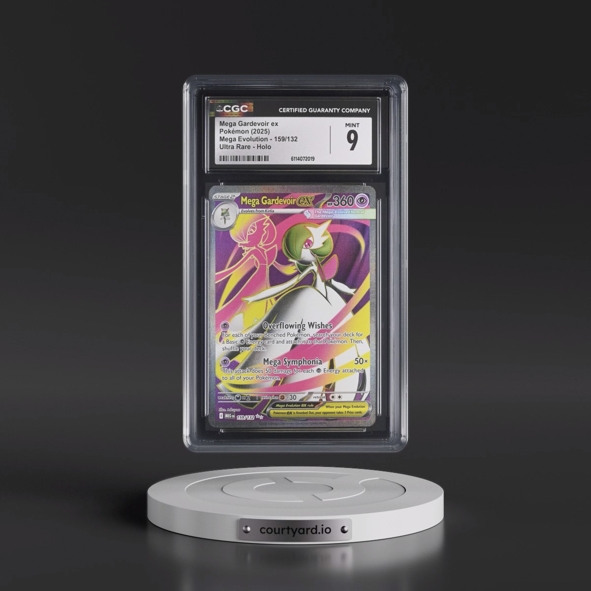 2025 Mega Evolution - MEG EN #159/132 Mega Gardevoir ex - Ultra Rare Holo (CGC 9 MINT)