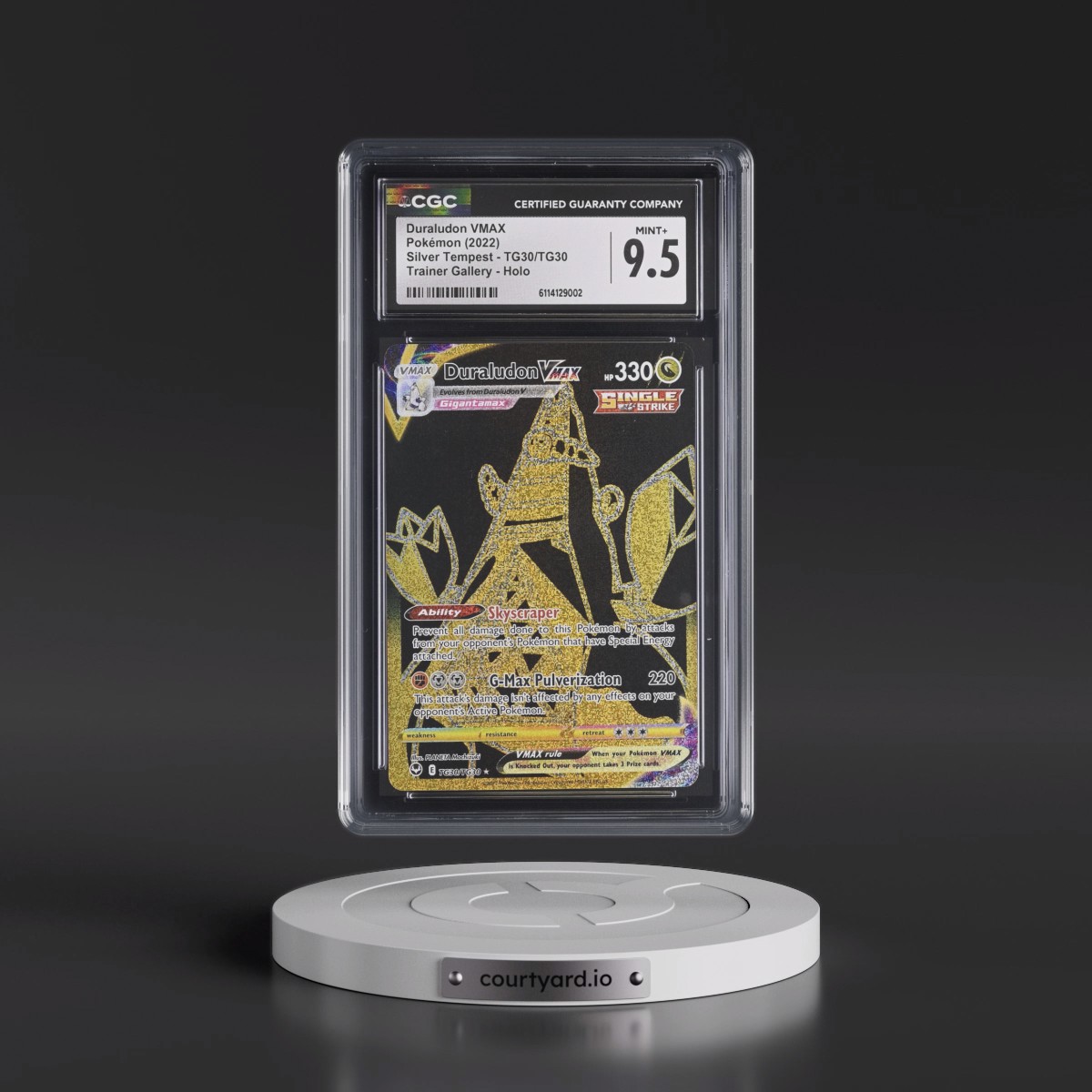 2022 Silver Tempest Duraludon VMAX - Trainer Gallery Holo #TG30/TG30 CGC 9.5