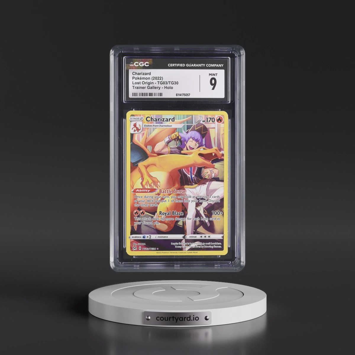 2022 Lost Origin #TG03/TG30 Charizard - Trainer Gallery Holo (CGC 9 MINT)
