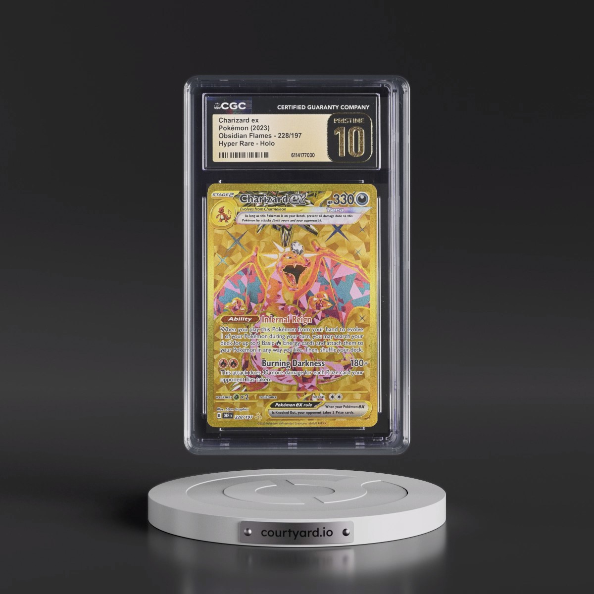 2023 Obsidian Flames - OBF EN #228/197 Charizard ex - Hyper Rare Holo (CGC 10 PRISTINE)