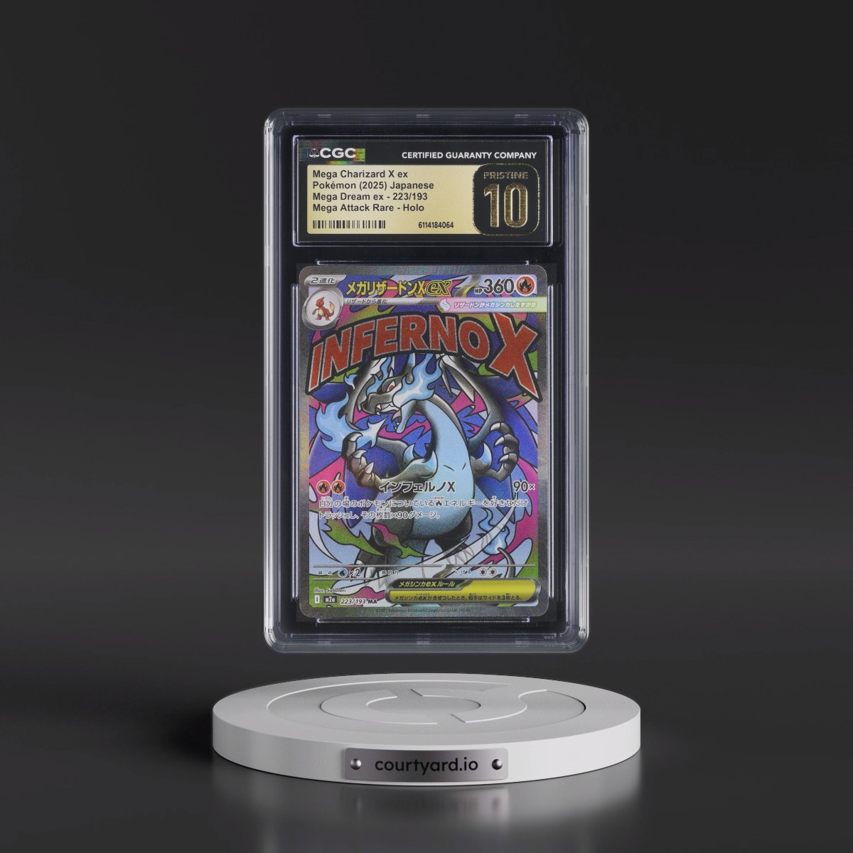 2025 Mega Dream ex - M2a #223/193 Mega Charizard X ex - Mega Attack Rare Holo (CGC 10 PRISTINE)