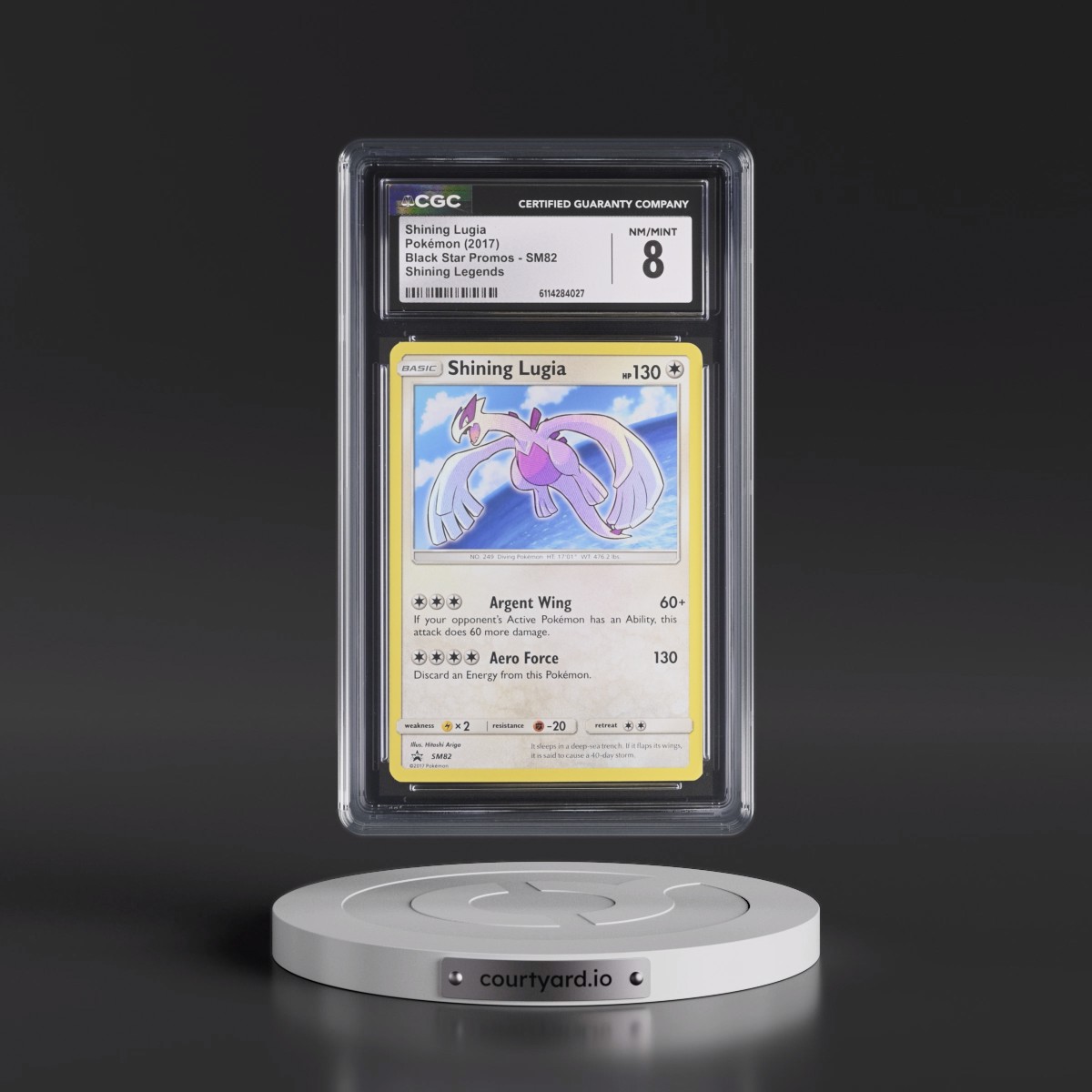 2016 Black Star Promos - Sun & Moon Shining Lugia - Shining Legends (Holo) #SM82 CGC 8