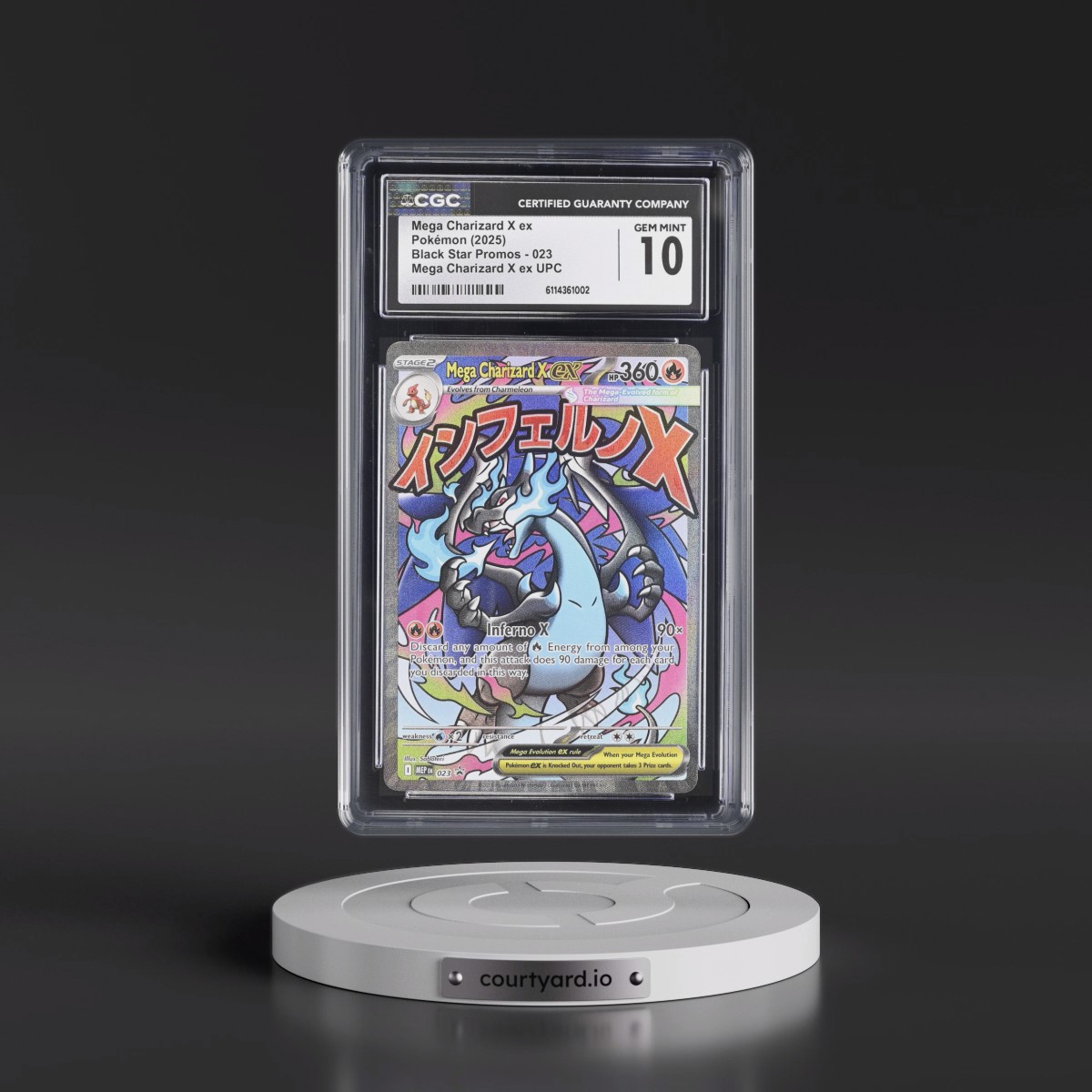 2025 Black Star Promos - Mega Evolution MEP EN #023 Mega Charizard X ex - Mega Charizard X ex Ultra Premium Collection (Holo) (CGC 10 GEM MINT)