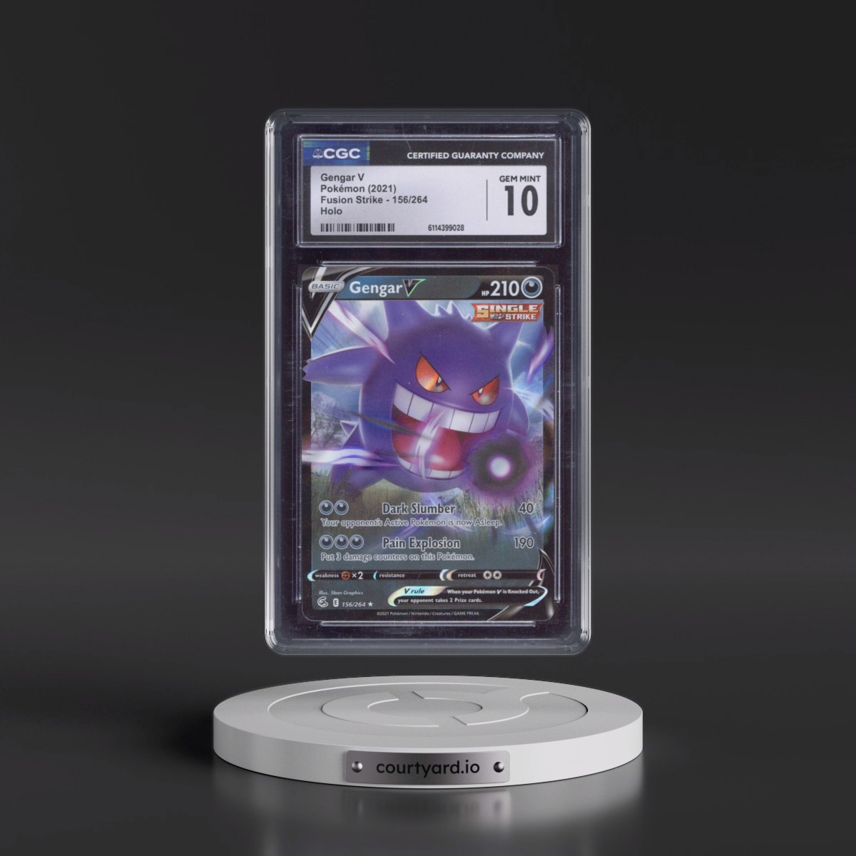 2019 Fusion Strike #156/264 Gengar V - Holo (CGC 10 GEM MINT)