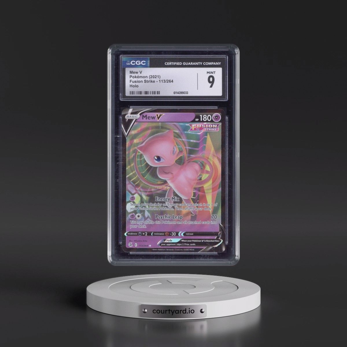 2019 Fusion Strike #113/264 Mew V - Holo (CGC 9 MINT)