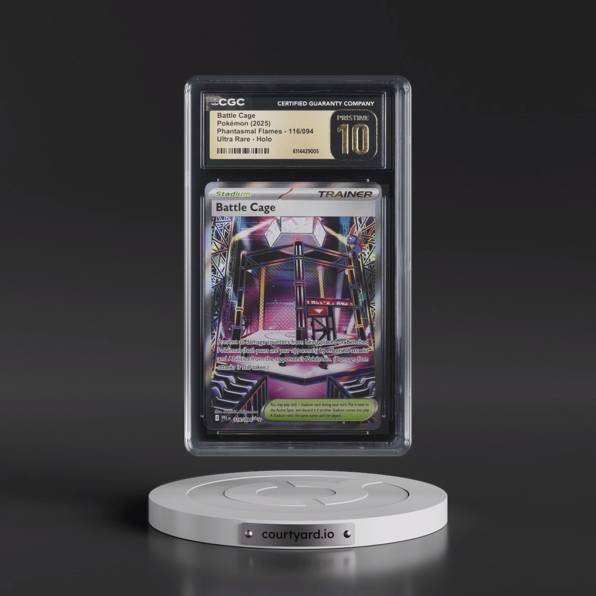2025 Phantasmal Flames - PFL EN #116/094 Battle Cage - Ultra Rare Holo (CGC 10 PRISTINE)