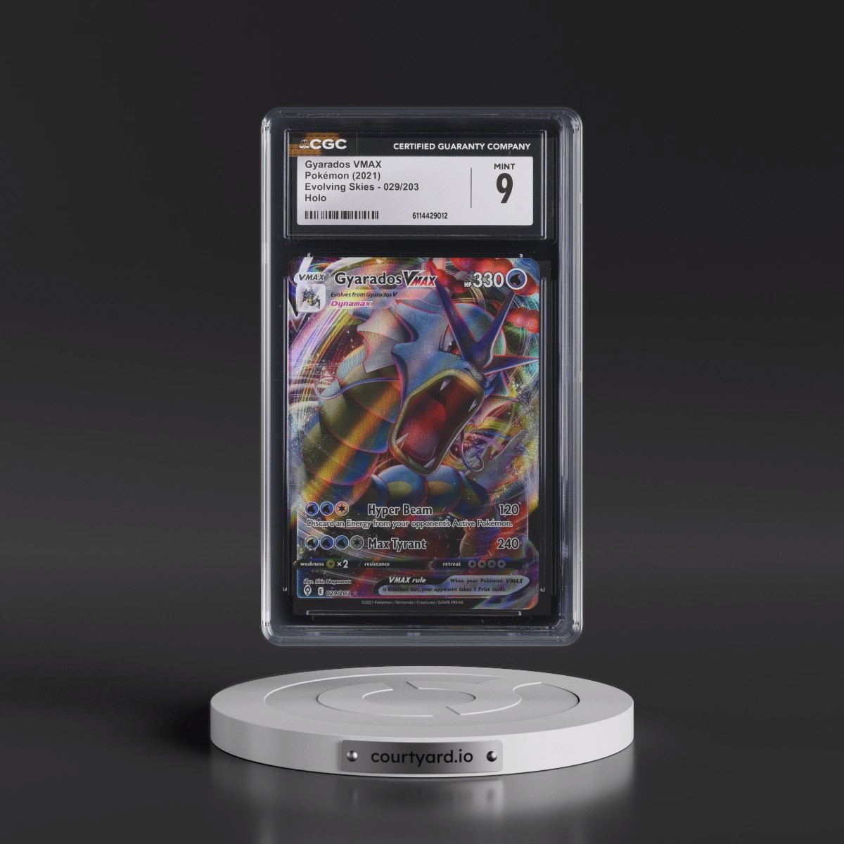 2021 Evolving Skies #029/203 Gyarados VMAX - Holo (CGC 9 MINT)