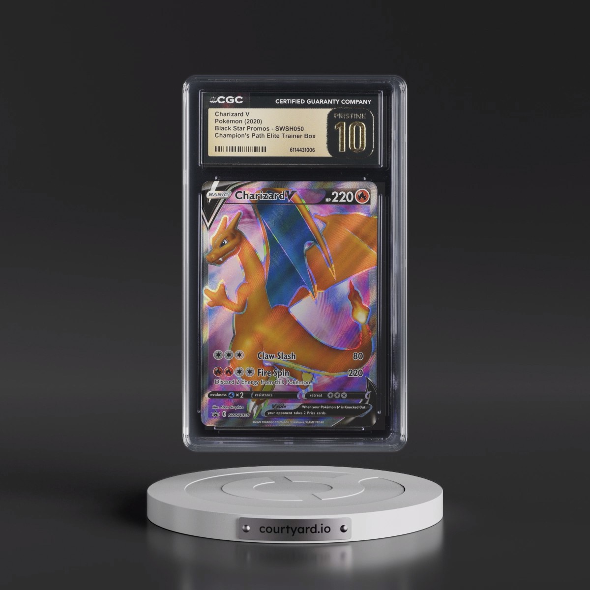 2017 Black Star Promos - Sword & Shield #SWSH050 Charizard V - Champion's Path Elite Trainer Box (Holo) (CGC 10 PRISTINE)