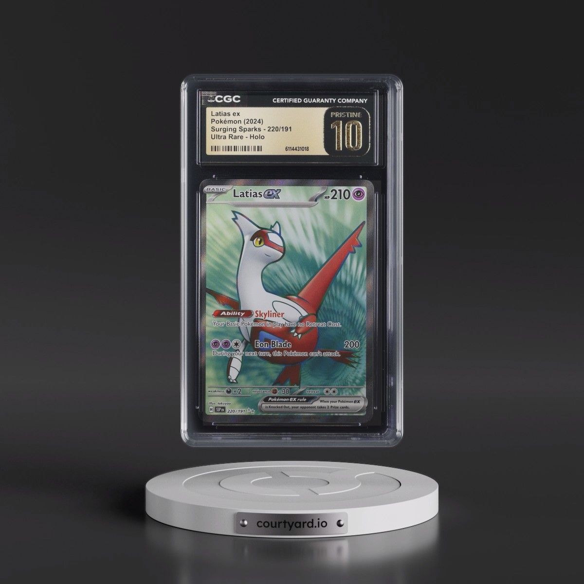 2024 Surging Sparks - SSP EN #220/191 Latias ex - Ultra Rare Holo (CGC 10 PRISTINE)