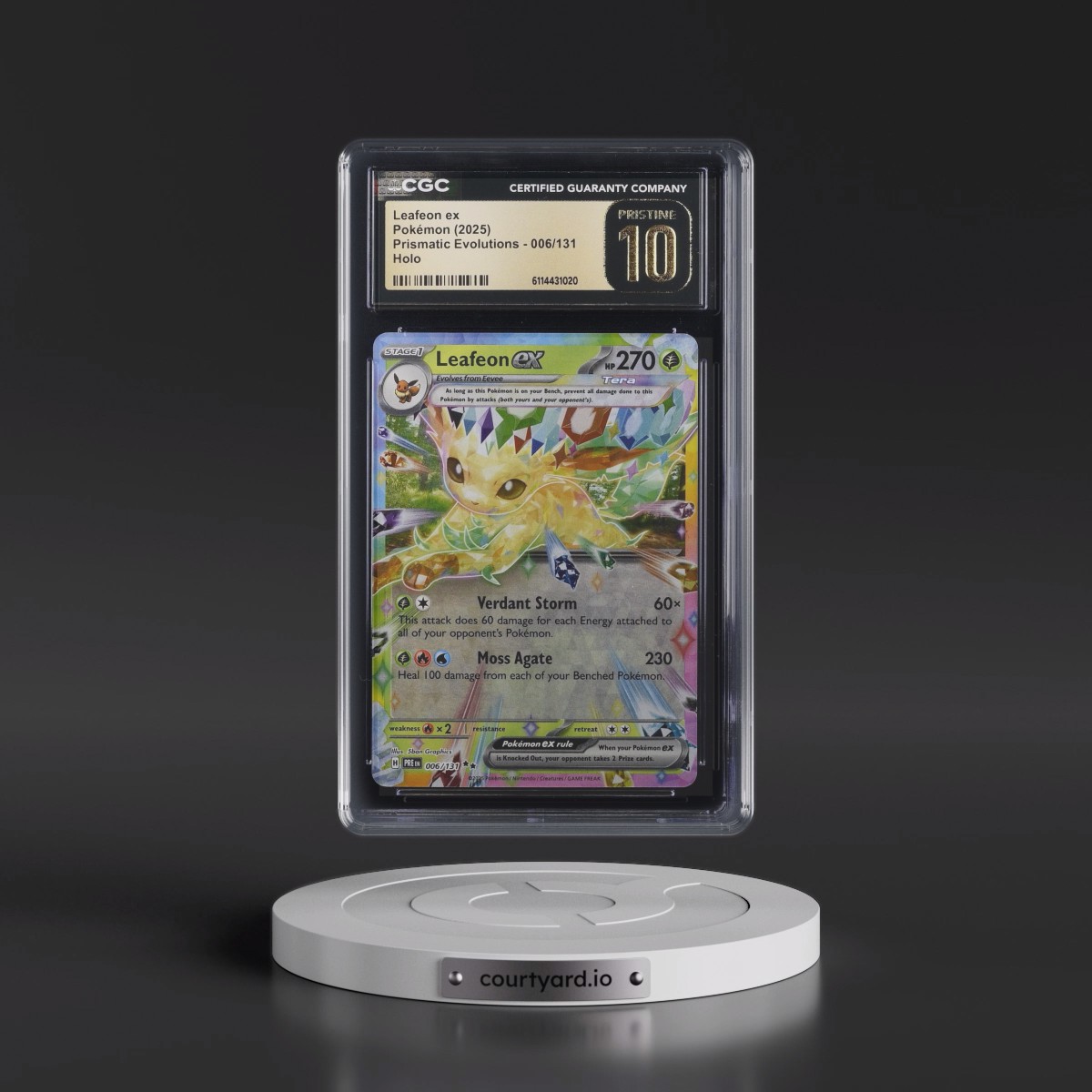 2024 Prismatic Evolutions - PRE EN #006/131 Leafeon ex - Holo (CGC 10 PRISTINE)
