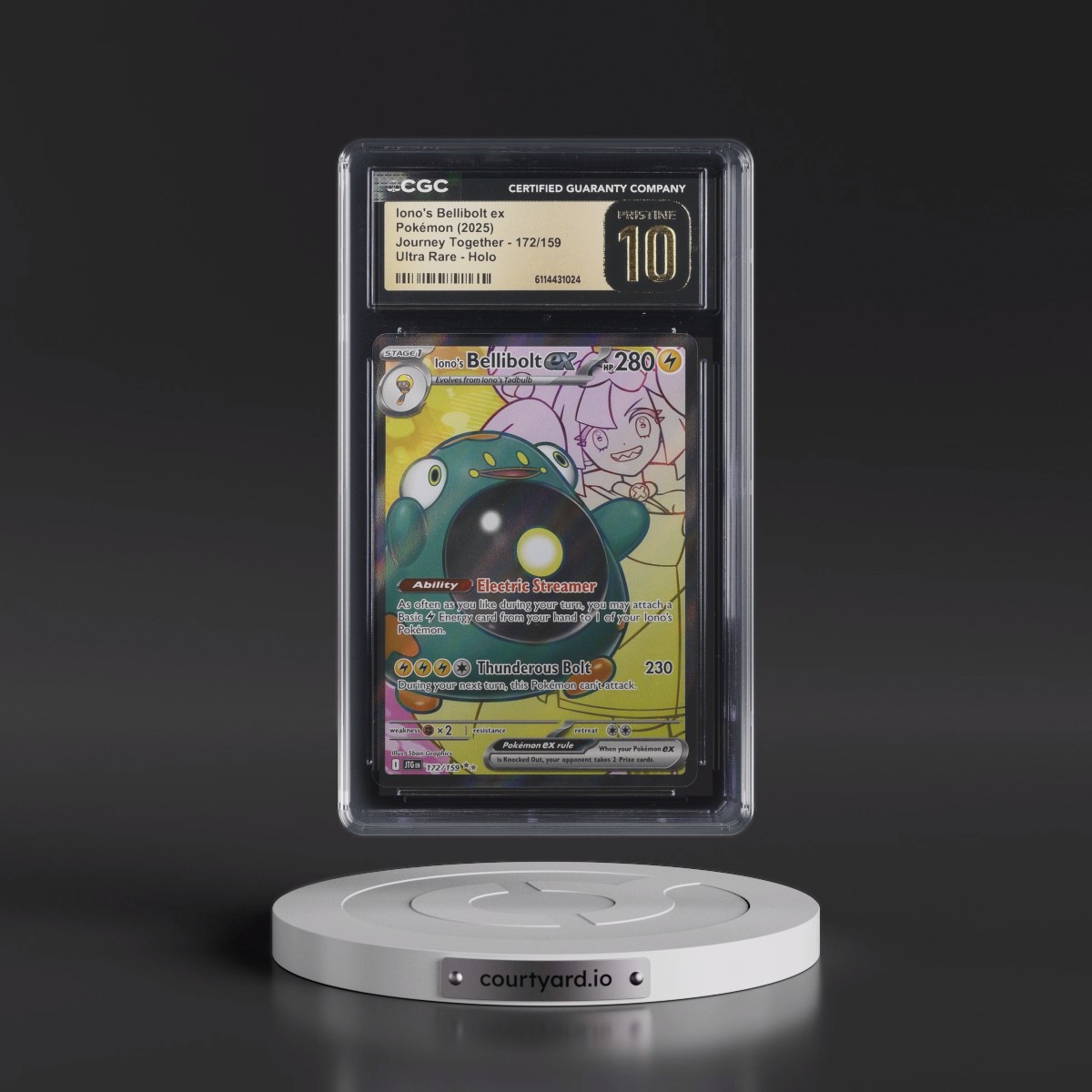 2024 Journey Together - JTG EN #172/159 Iono's Bellibolt ex - Ultra Rare Holo (CGC 10 PRISTINE)
