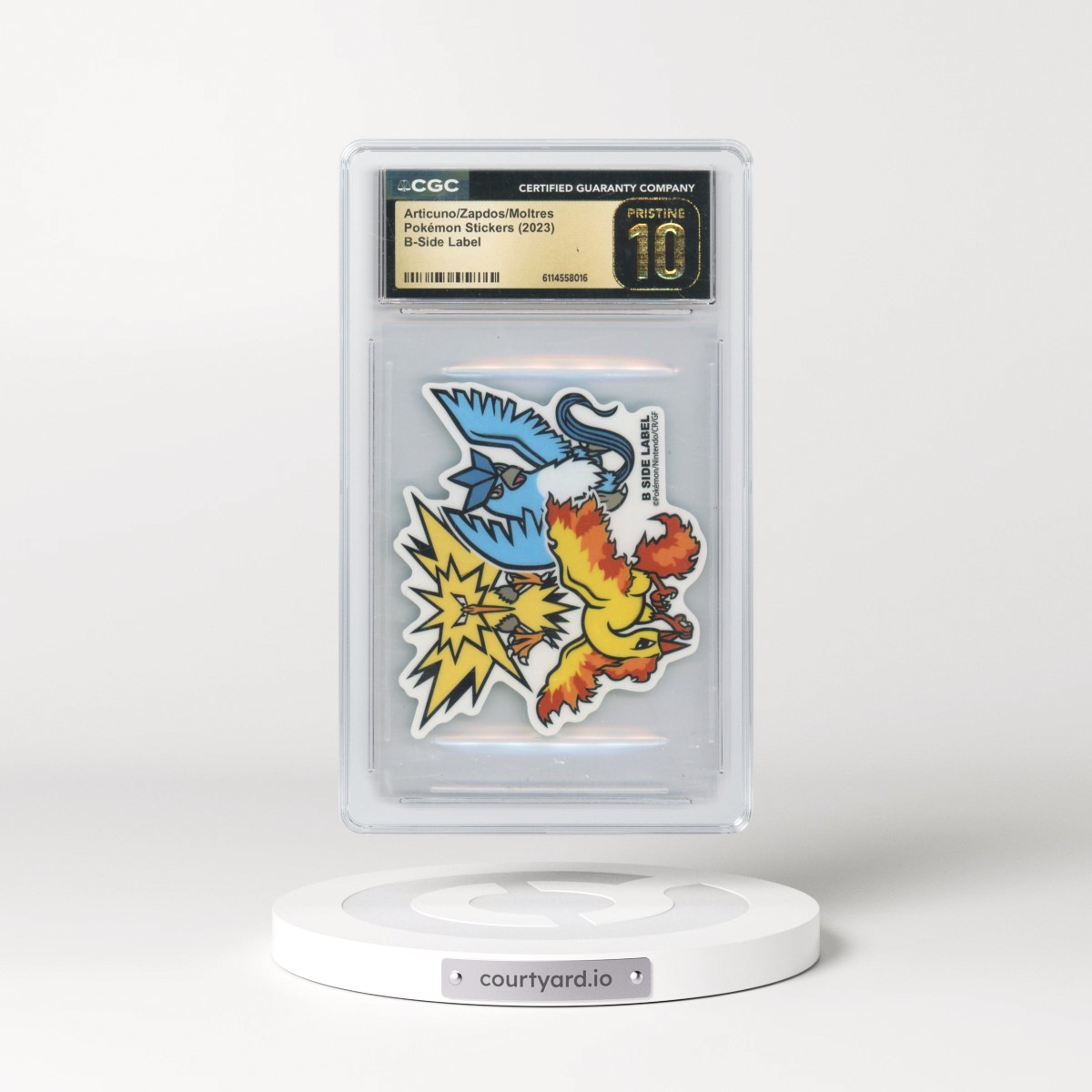2023 Pokémon Stickers (2023 B-Side Label) Articuno/Zapdos/Moltres (CGC 10 PRISTINE)