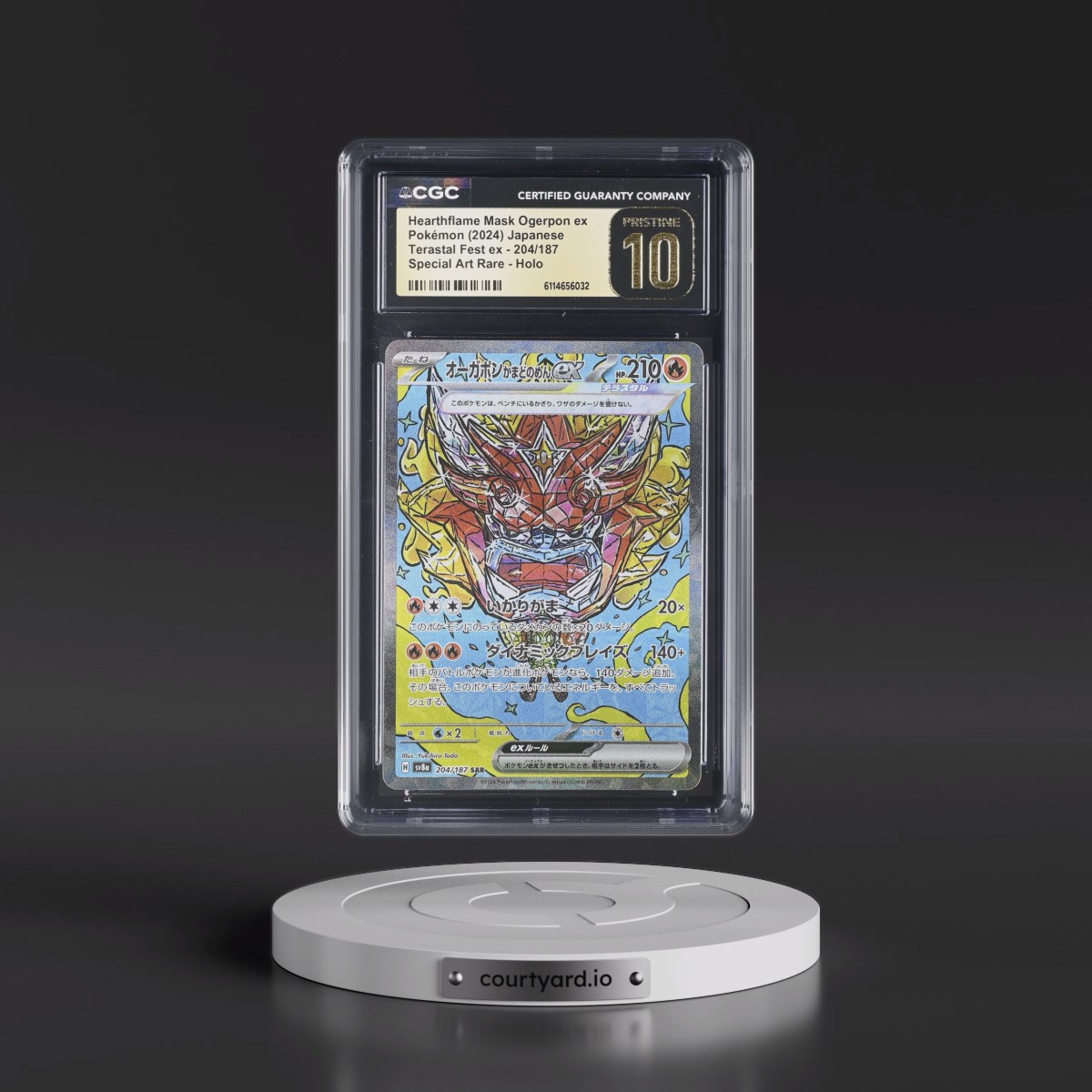2024 High Class Pack: Terastal Fest ex - sv8a #204/187 Hearthflame Mask Ogerpon ex - Special Art Rare Holo (CGC 10 PRISTINE)