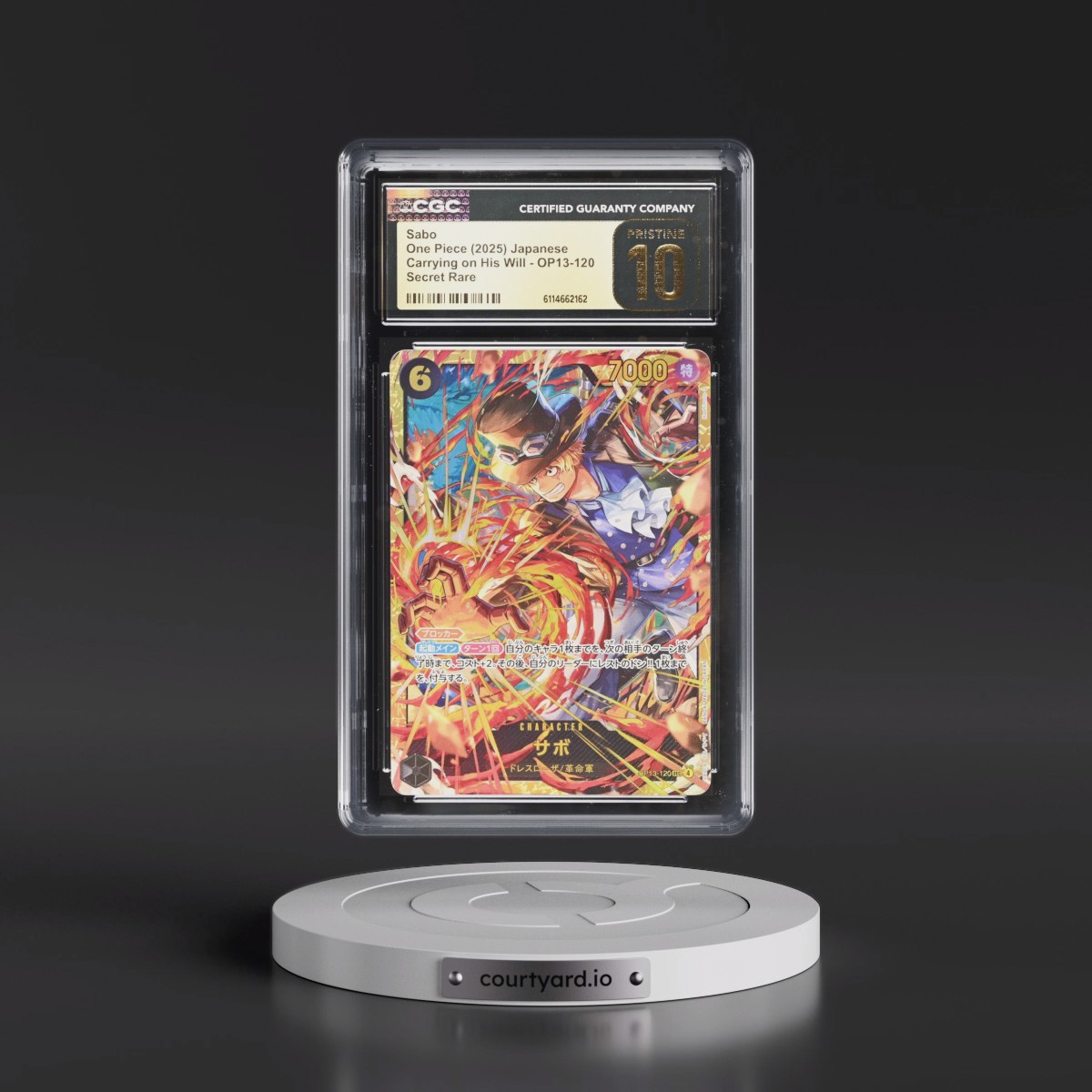 2025 One Piece Japanese OP13-Carrying on His Will #120 Sabo (CGC 10 PRISTINE)